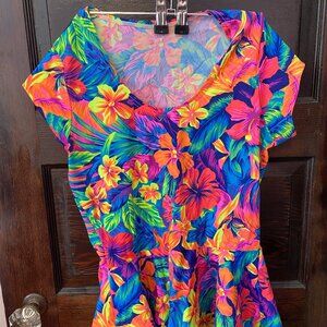 Cap Sleeve Scoop Neck Peplum Top
